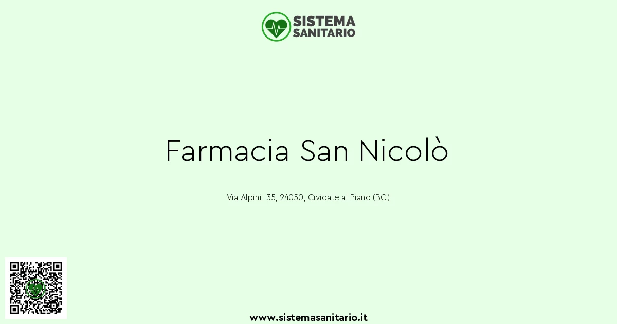 Farmacia San Nicolò a Cividate al Piano (BG) SistemaSanitario.it