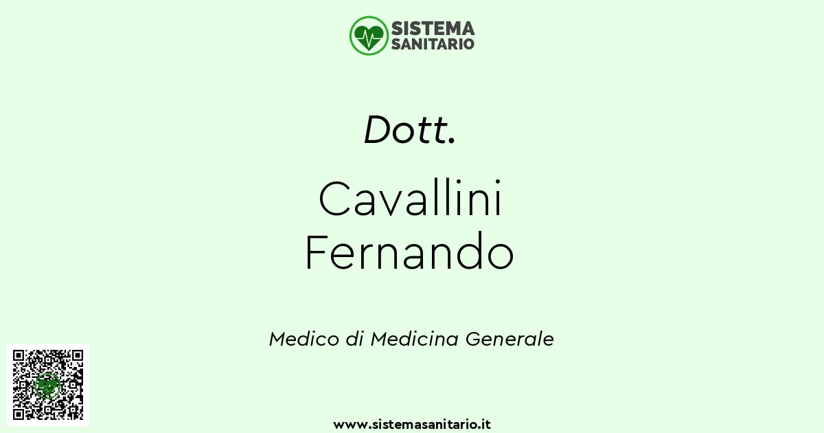 Dott. Cavallini Fernando Medico di Base a Varedo (MB) SistemaSanitario.it