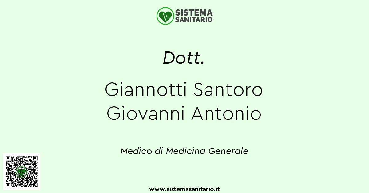 Dott. Giannotti Santoro Giovanni Antonio Medico di Base a Taranto (TA